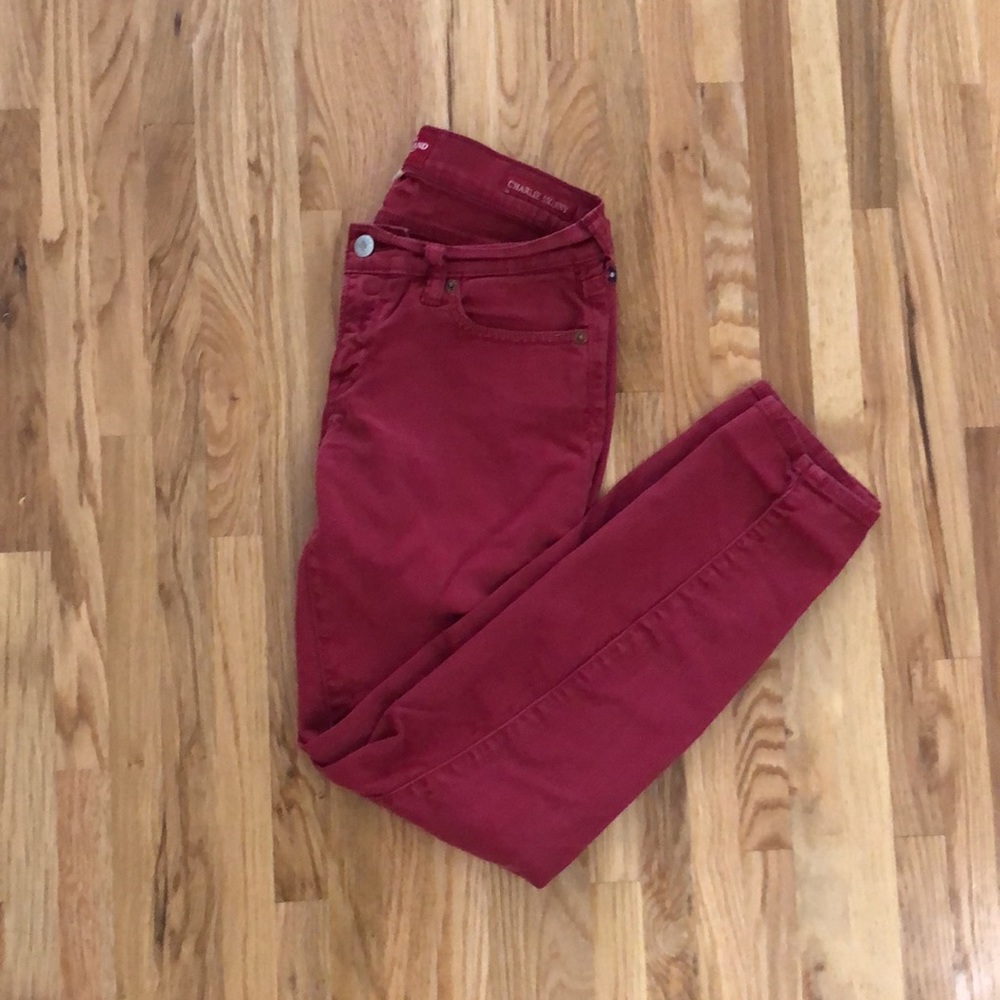 Women’s Lucky Brand Charlie Skinny size 4/27 Regular Berry/Red Jeans